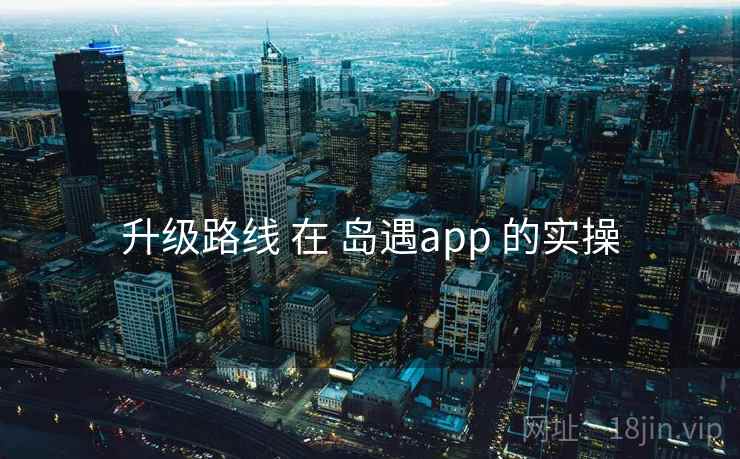 升级路线 在 岛遇app 的实操